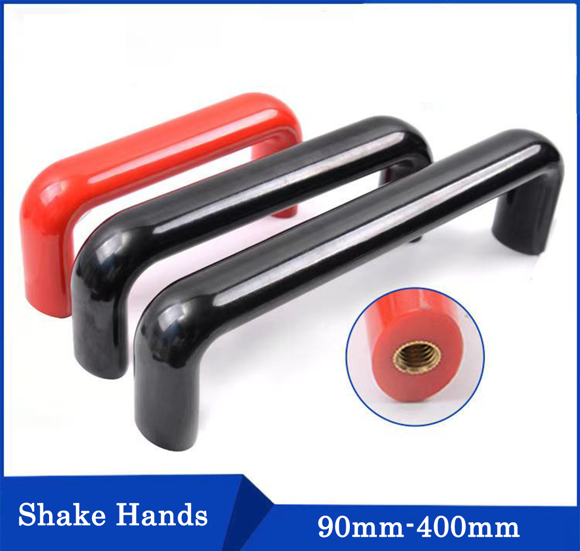 Home Improvement Materials - 1/3Pcs Elliptical Rubber Wood Red/Black Cabinet