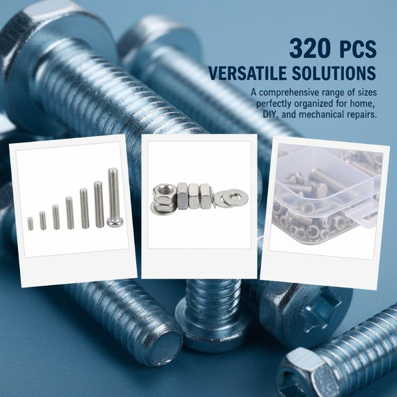320Pcs Screws Nuts Washers Set - Home Improvement Industry review and price
