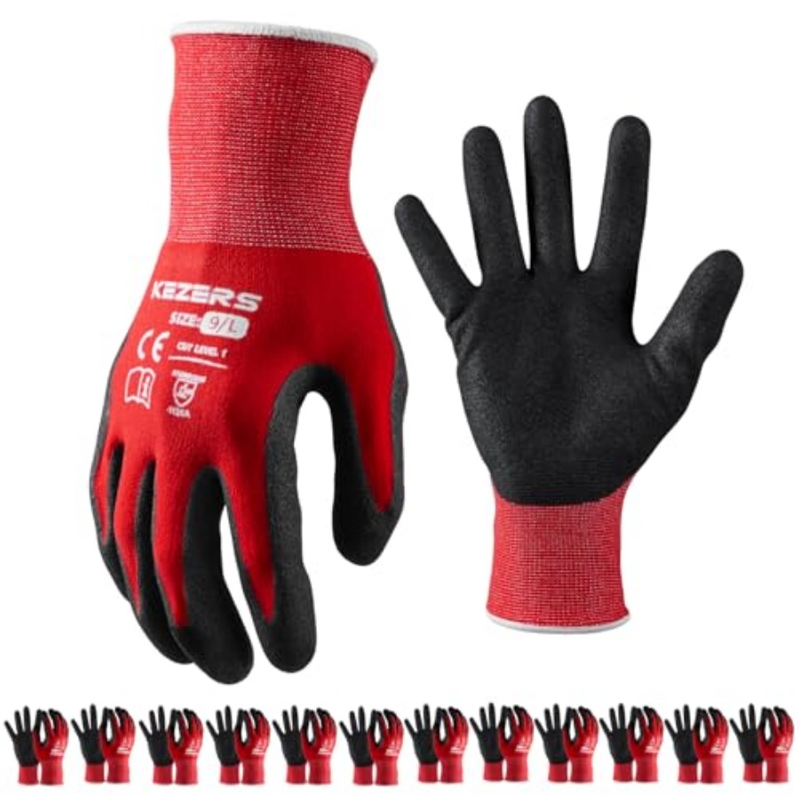 Work Gloves, 12 Pairs MicroFoa - Home Improvement Man review and price