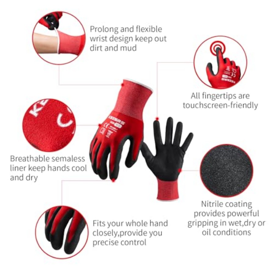 Work Gloves, 12 Pairs MicroFoa - Home Improvement Man review and price