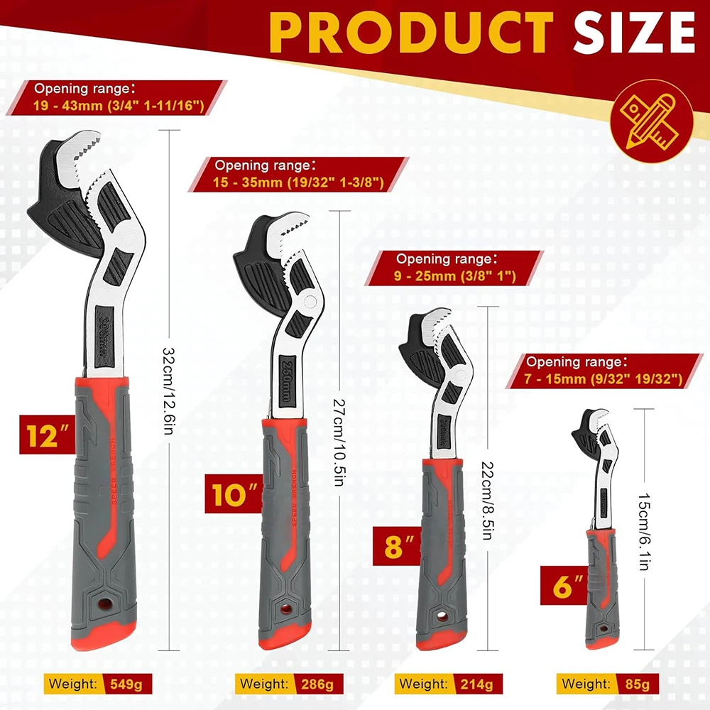 Multifunctional self-locking w - Pipe Wrench Adjustable review and price