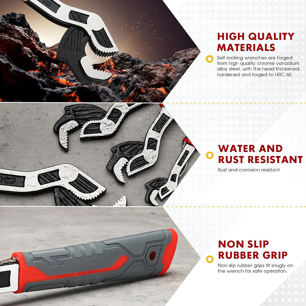 Multifunctional self-locking w - Pipe Wrench Adjustable review and price